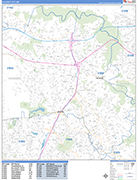 Ellicott City  Wall Map Basic Style